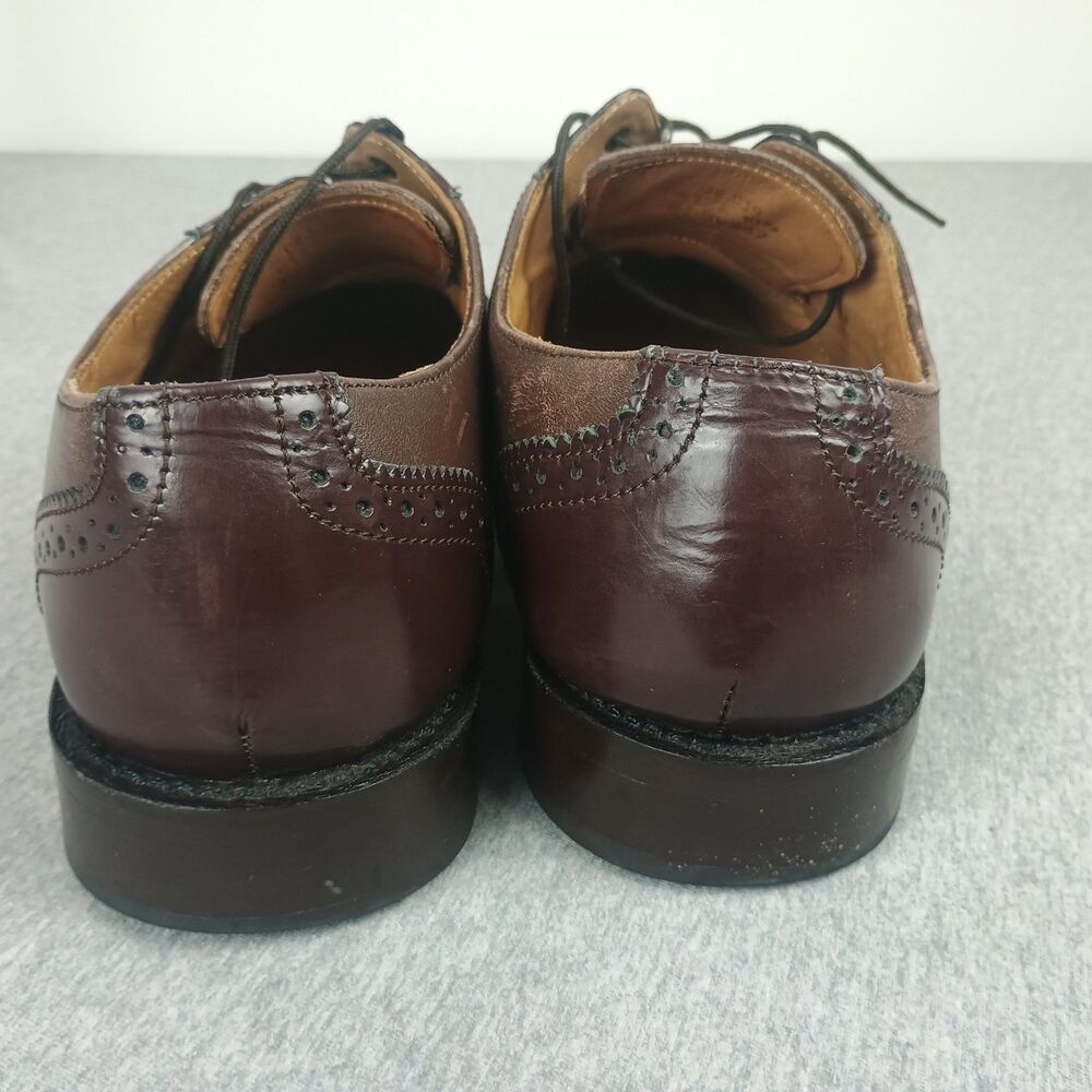 Samuel Windsor‎ Cap Toe Brogue  Shoes Sz 10.5 Brown Leather Lace Up Wingtip - Picture 3 of 8